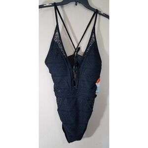 Attracosports One Piece Swimsuit Size XL Mesh Removeable Pads Black UPF50+ NEW